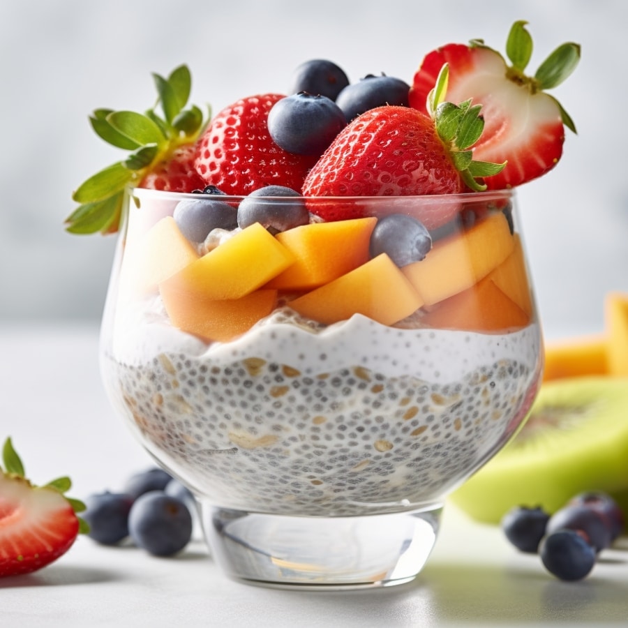 Mango Melon Berry Chia Pudding | Mastering Diabetes